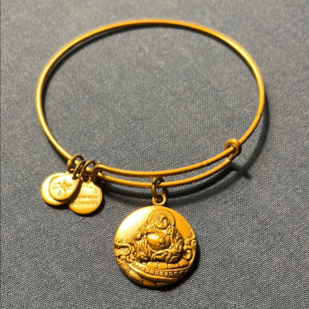 Alex and Ani Gold Buddha Charm Bracelet